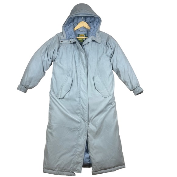 CABELA'S Womans Coat Goose Down Full Zip & Snap Removable Hood Long Coat Size M - Picture 1 of 11